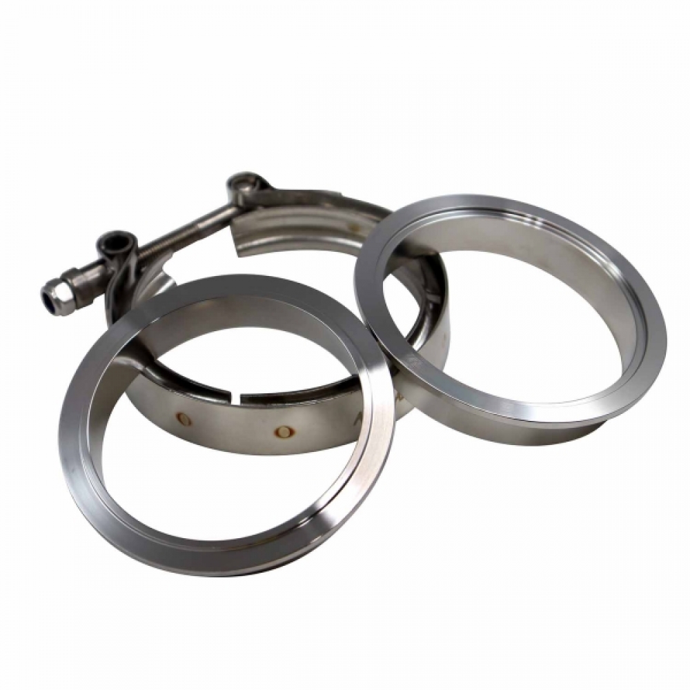 Kit Abraçadeira V-Band com Flanges Inox 4\\\\\\\