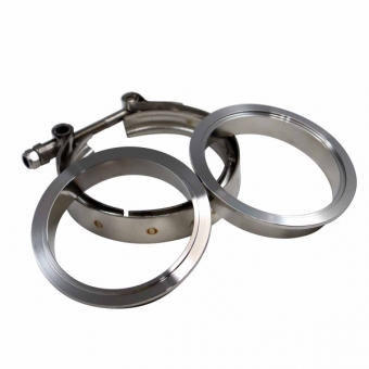 Kit Abraçadeira V-Band com Flanges Inox 4\\\\\\\"- Cód.9407