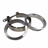 Kit Abraçadeira V-Band com Flanges Inox 4\\\\\\\
