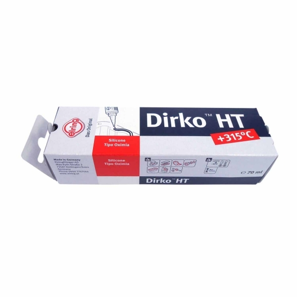 Cola Silicone Dirko Preto Alta Temperatura Elring - Cód.3436