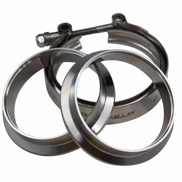 Kit Abraçadeira V-Band com Flanges Inox 4\\\\\\\