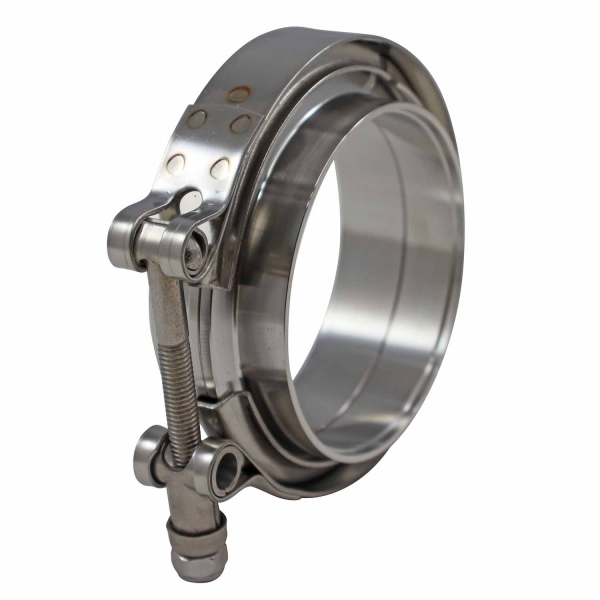 Kit Abraçadeira V-Band com Flanges Inox 4\\\\\\\