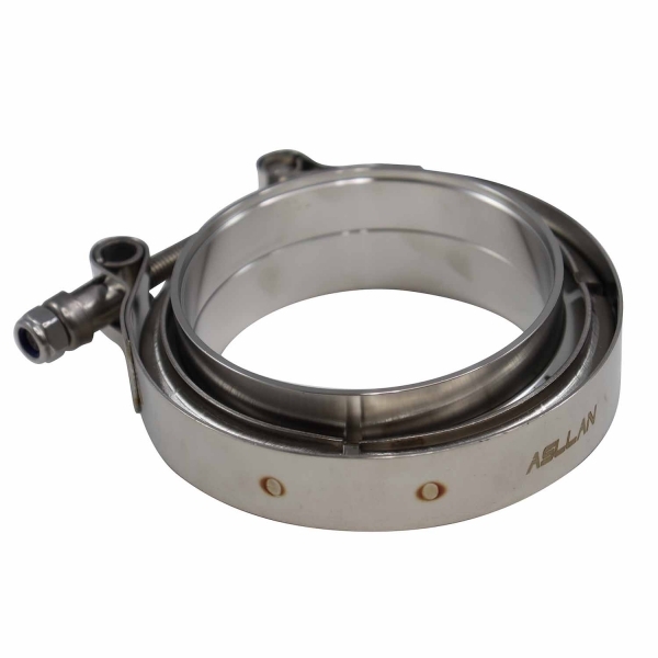Kit Abraçadeira V-Band com Flanges Inox 4\\\\\\\