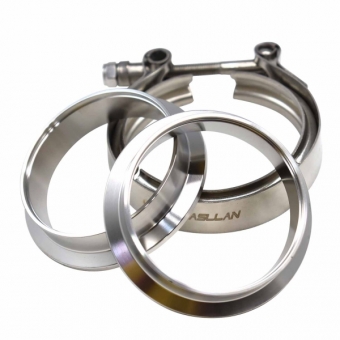Kit Abraçadeira V-Band com Flanges Inox 3\" - Cód.9405