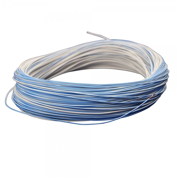 100m Cabo Flex. Automotivo 0.50mm Branco e Azul - Cód.8097